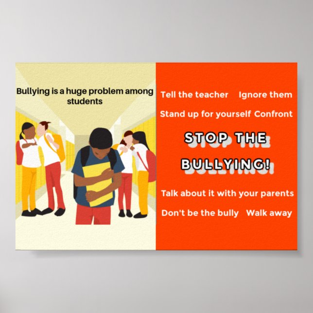 Stop the Bullying School Poster (Front)