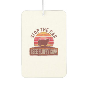 Stop The Car I See Fluffy Cow Retro Highland Lover Air Freshener