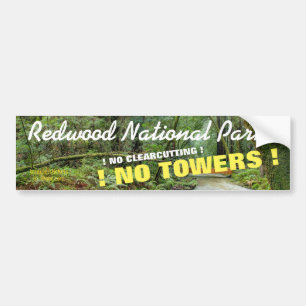 STOP THE ENCROACHMENT OF REDWOOD NATIONAL PARK! BUMPER STICKER