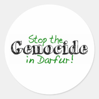 Stop The Genocide Darfur Classic Round Sticker