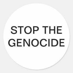 stop the gernocide Hankamer Artjunkhaus Comic Classic Round Sticker