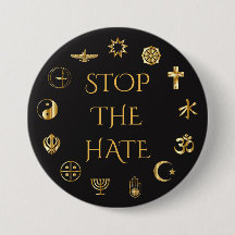"Stop the Hate" with Symbols of World Religions