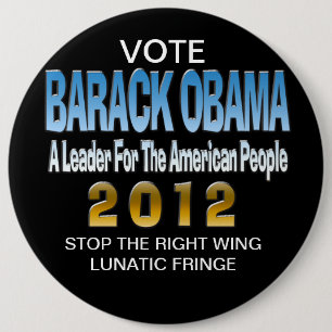 STOP THE LUNATIC FRINGE 6 CM ROUND BADGE