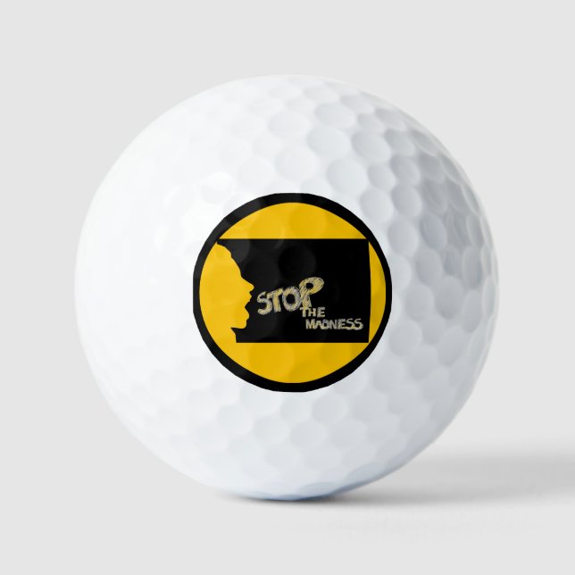 Stop The Madness Golf Ball (Front)