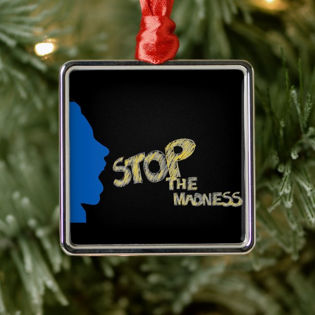 Stop The Madness Metal Tree Decoration (Tree)