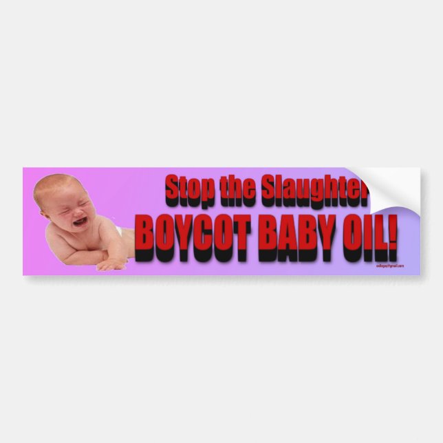 stop the slaughter bumper sticker (Front)