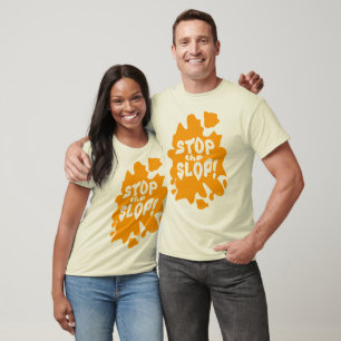  Stop the Slop Anti AI Design Statement T-Shirt