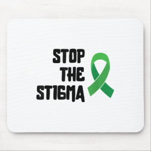 Stop The Stigma Shirt Mental Health Awareness Ribb Mouse Mat