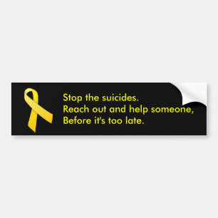 Stop the Suicides Bumper Sticker