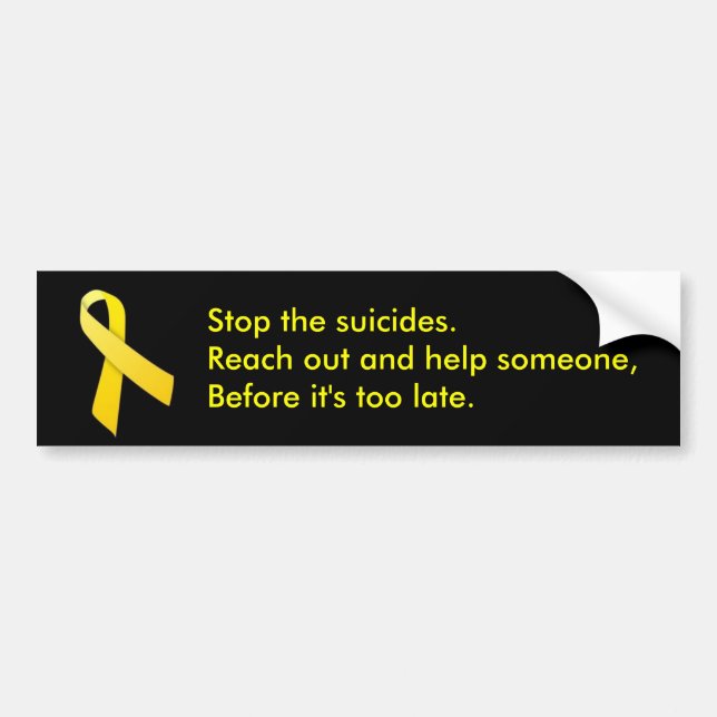 Stop the Suicides Bumper Sticker (Front)
