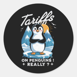 Stop The Tariffs Anti-trump Fafo Resist Penguins N Classic Round Sticker