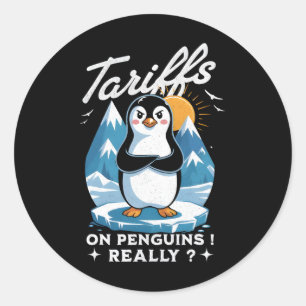 Stop The Tariffs Anti-trump Fafo Resist Penguins N Classic Round Sticker