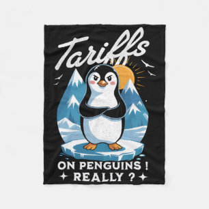 Stop The Tariffs Anti-trump Fafo Resist Penguins N Fleece Blanket