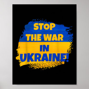 Stop The War In Ukraine - Peace In The World - Fla Poster
