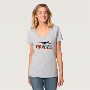 Stop The War (Light mode) Women's V-Neck T-Shirt