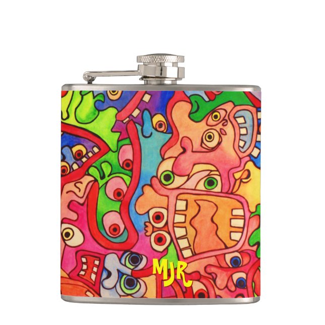 Stop the world, I want to get off! Hip Flask (Front)