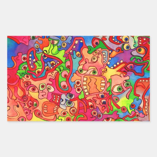 Stop the world, I want to get off! Rectangular Sticker (Front)