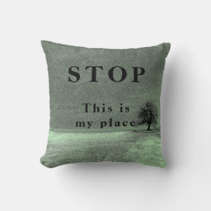 Stop - throw pillow