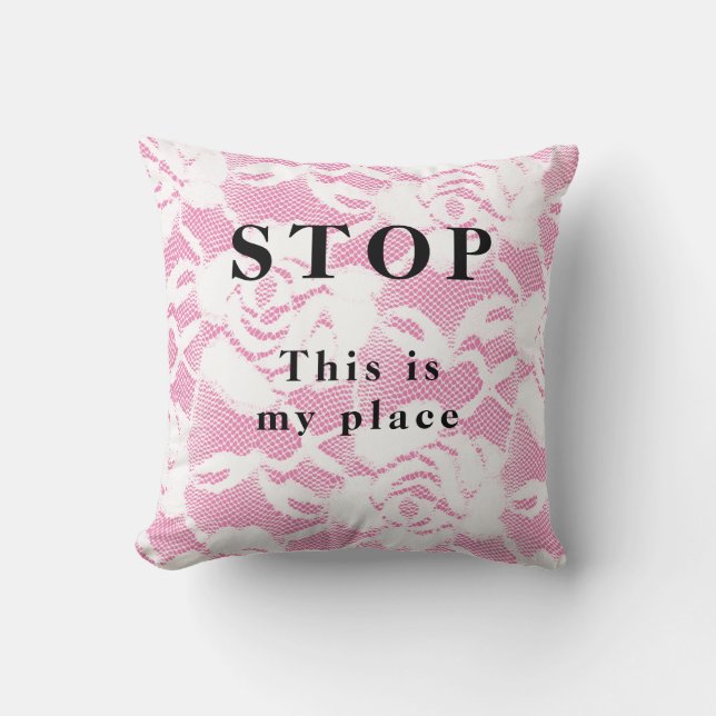 Stop   - throw pillow (Front)