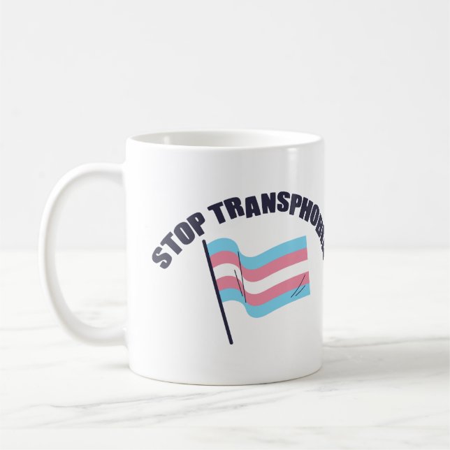 Stop Transphobia Mug (Left)