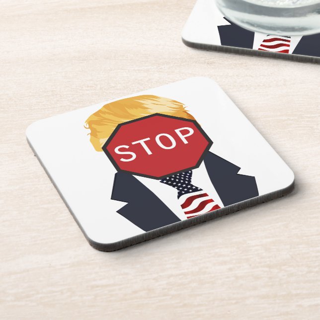 Stop Trump Beverage Coaster (Left Side)