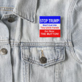 Stop TRUMP's Tiny Little Hands Square Button (In Situ)