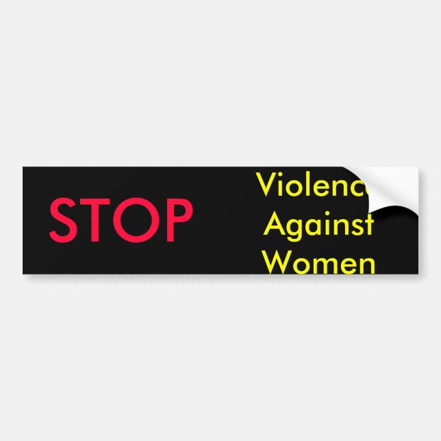 STOP Violence Against Women bumper sticker (Front)