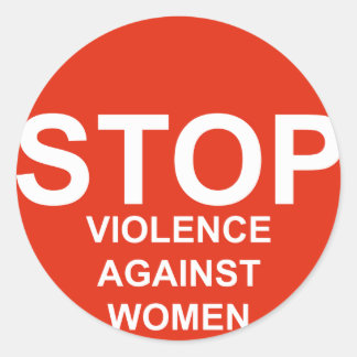 Stop Violence Against Women Classic Round Sticker