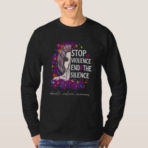 Stop Violence End Silence Domestic Violence Awaren T-Shirt