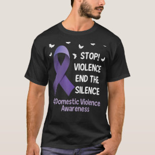 Stop Violence End Silence Domestic Violence Suppor T-Shirt