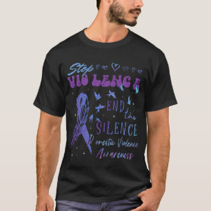 Stop Violence End the Silence Domestic Violence Aw T-Shirt