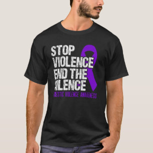 Stop violence end the silence domestic violence ri T-Shirt