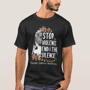 Stop Violence End The Silence Domestic Violence T-Shirt