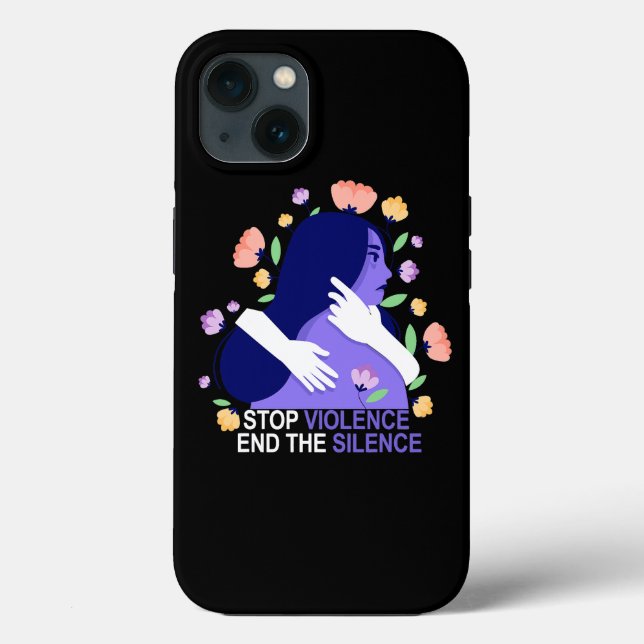 Stop Violence End The Silence Quote Case-Mate iPhone Case (Back)