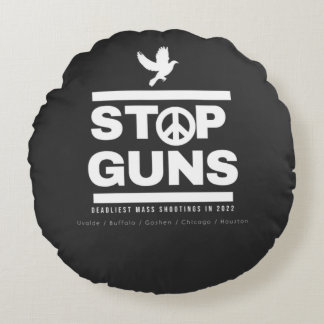 stop violence round cushion