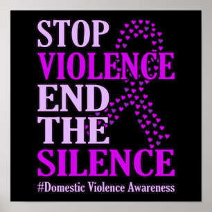 Stop Violence Support Domestic Violence Awareness Poster