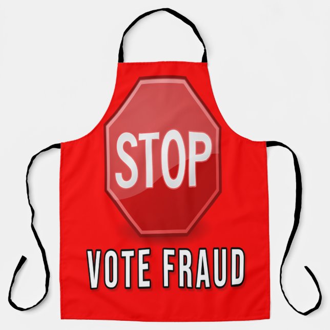 Stop Vote Fraud Apron (Front)