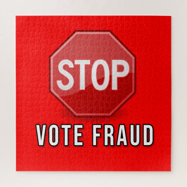 Stop Vote Fraud Jigsaw Puzzle (Vertical)