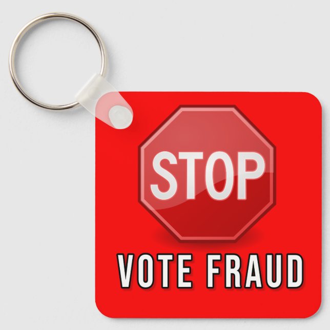 Stop Vote Fraud Key Ring (Front)