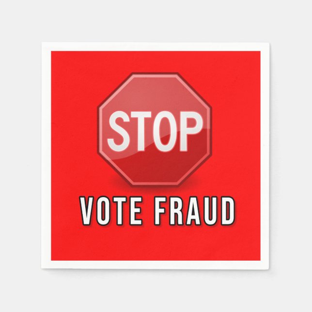Stop Vote Fraud Napkin (Front)