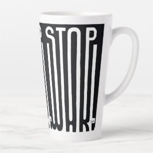 Stop War Black And White Motif Latte Mug