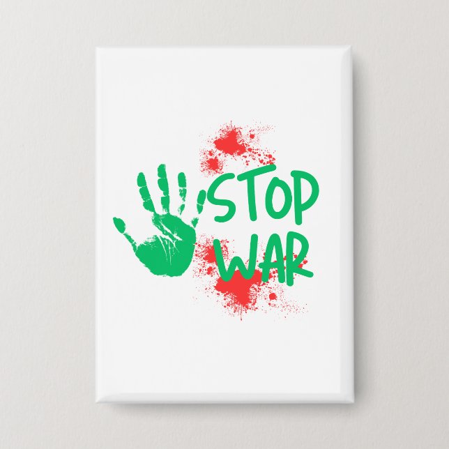 Stop War – Bold Handprint Anti-War Graphic Design (Front)