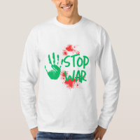 Stop War – Bold Handprint Anti-War Graphic Design