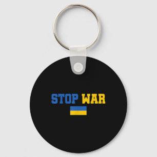 Stop War I Stand With Ukraine Flag Support Ukraine Key Ring