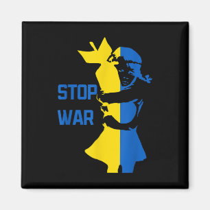 Stop War In Ukraine Stop Bombing Of Ukraine Kid Ba Magnet