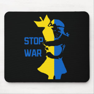 Stop War In Ukraine Stop Bombing Of Ukraine Kid By Mouse Mat