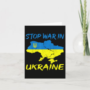 Stop War In Ukraine Stop Russian Attacks Ukraine F Card