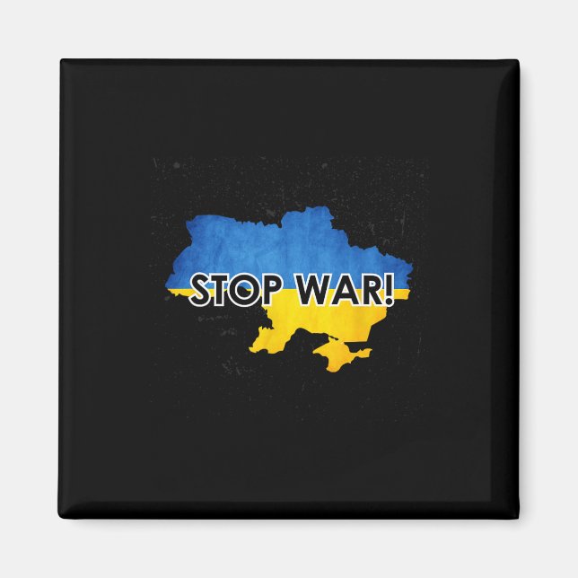 Stop War In Ukraine Support Ukrainians No War  Magnet (Front)