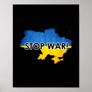 Stop War In Ukraine Support Ukrainians No War  Poster