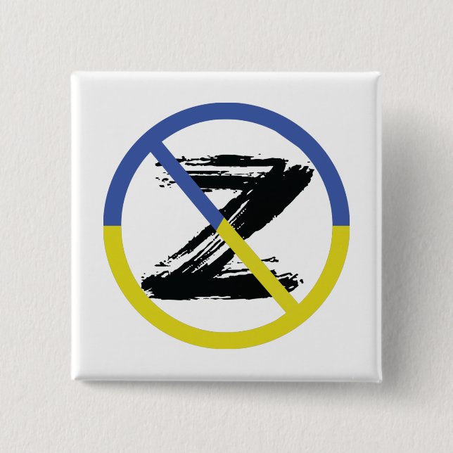 Stop war in Ukraine Throw Pillow 15 Cm Square Badge (Front)